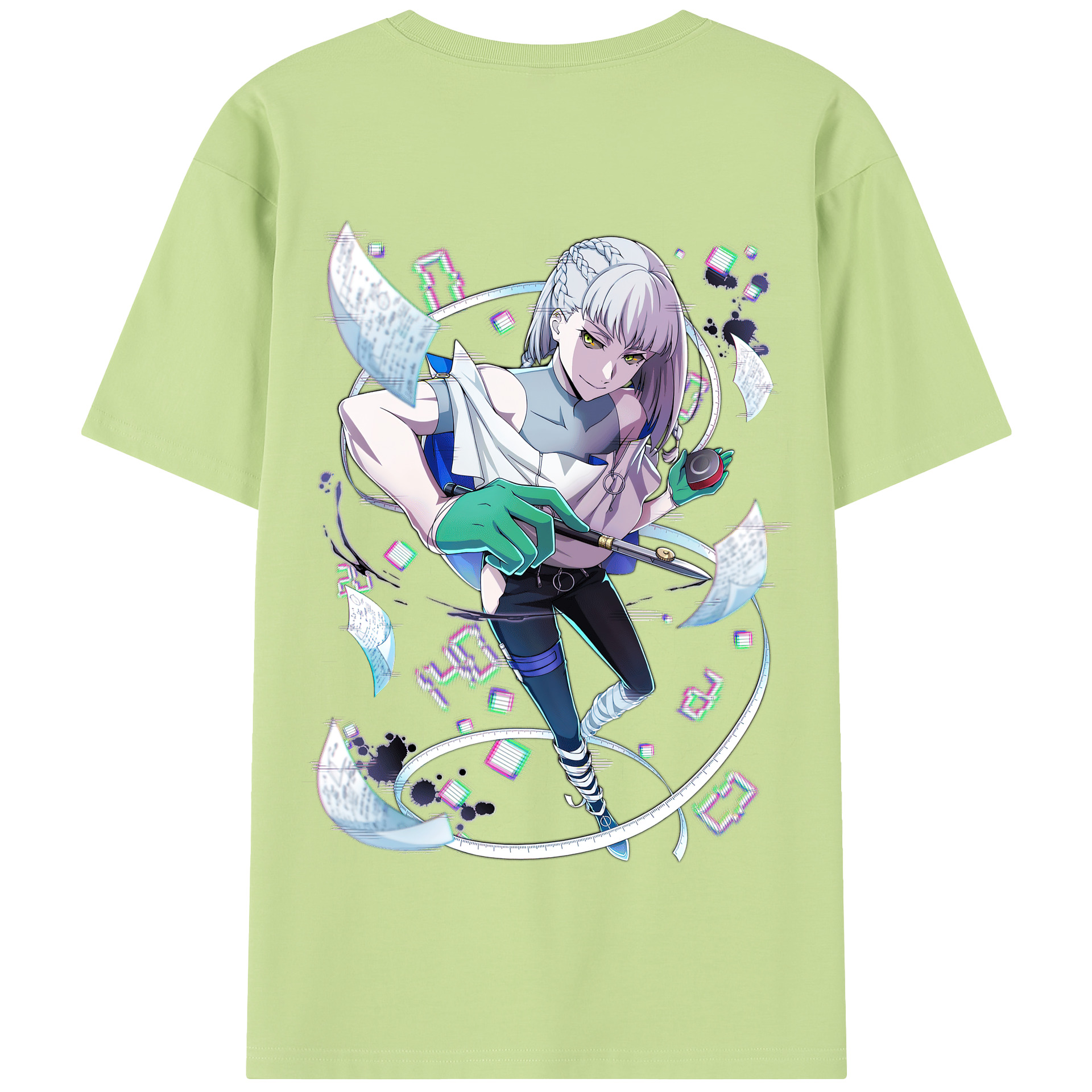 （画像用） 文豪ストレイドッグス Bungo Stray Dogs 綿100％半袖Tシャツ（背面プリント）